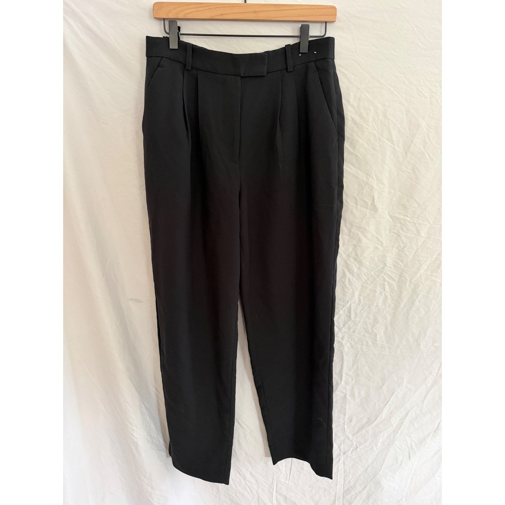 Abercrombie & Fitch Sloan Tapered Pants Black Pleated High Rise Ankle 29 8